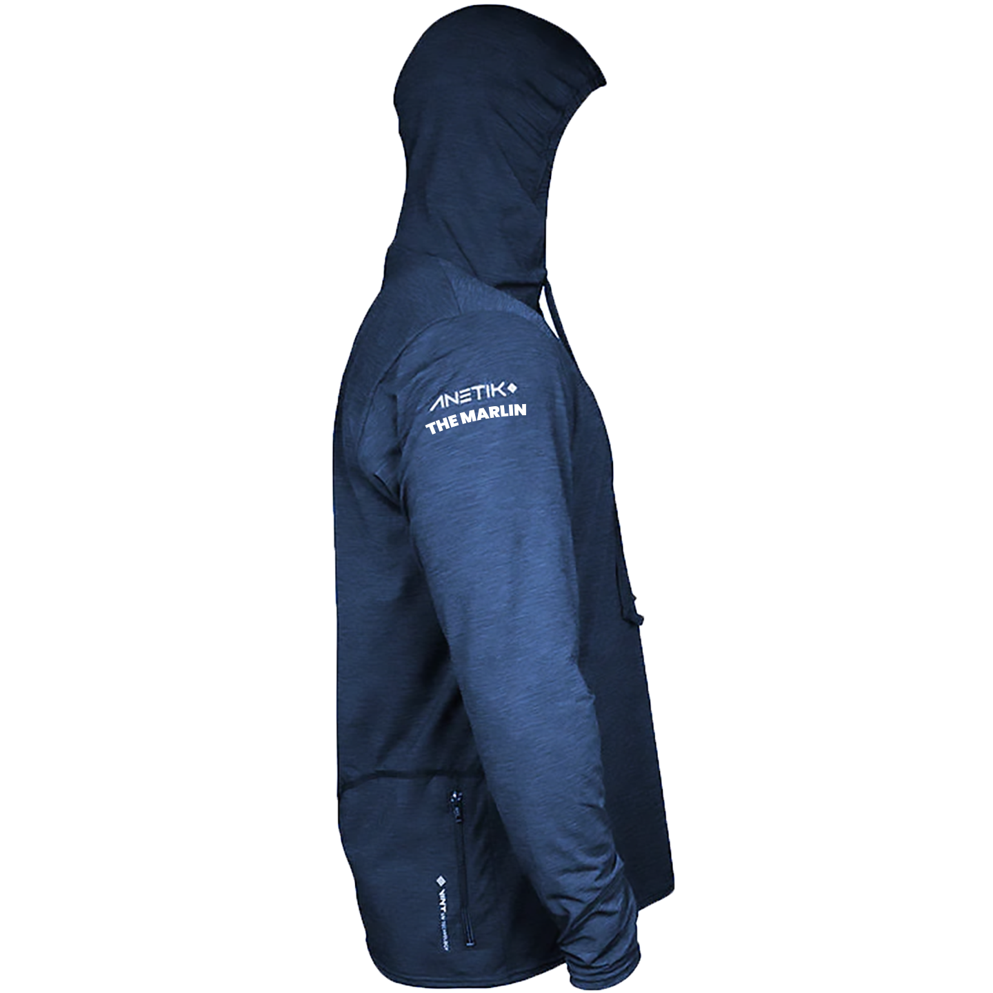 White Marlin Anetik Pro Tech Hooded Long Sleeve T-Shirt Chest Art
