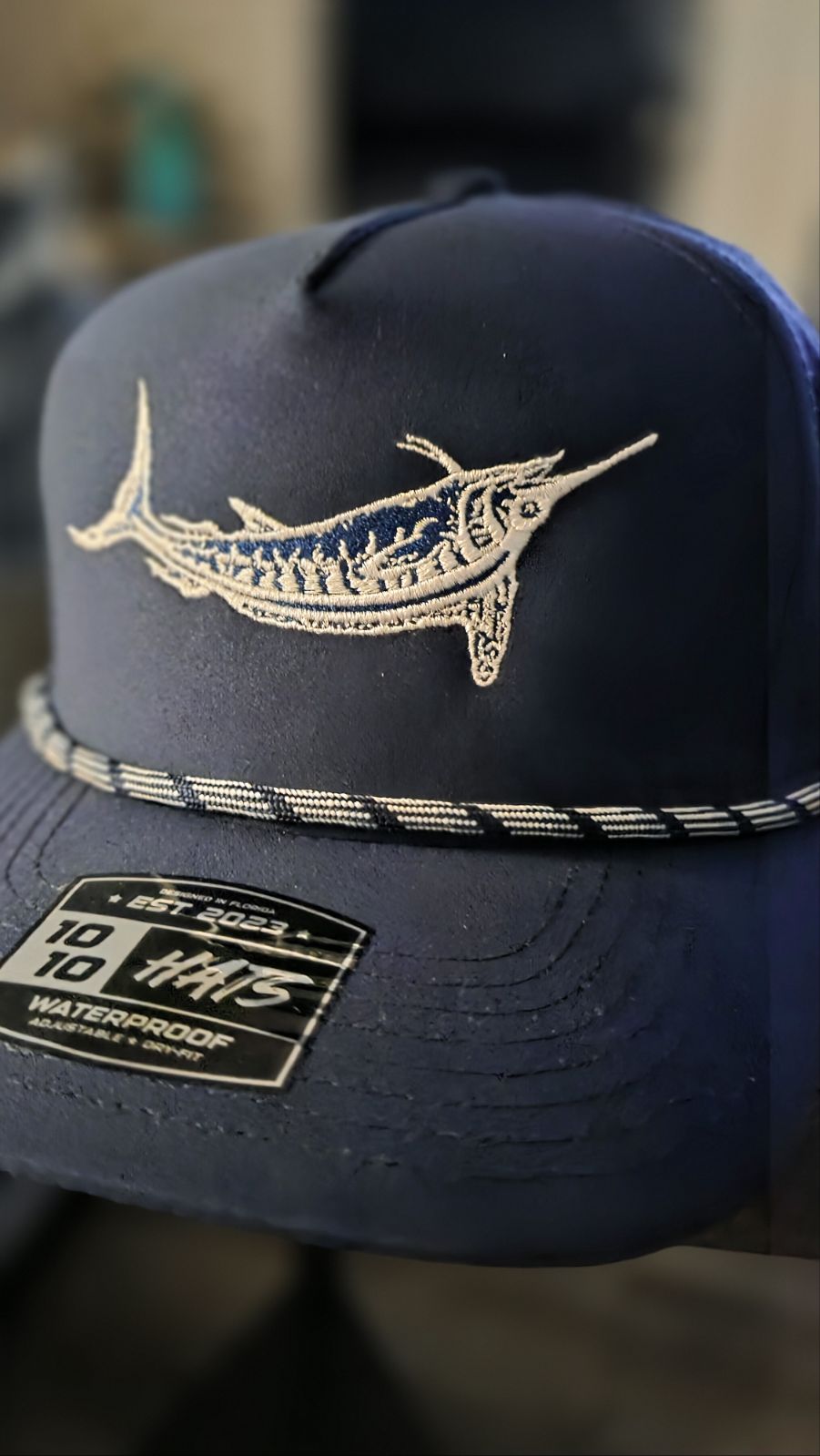 White Marlin 10/10 Hat Embroidered "The Marlin"