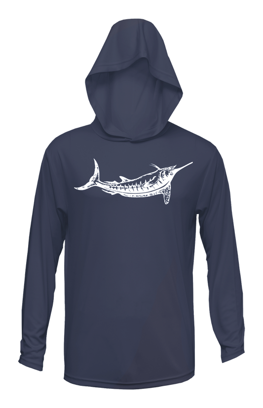 White Marlin Youth Xtreme-Tek Hooded Long Sleeve T-Shirt