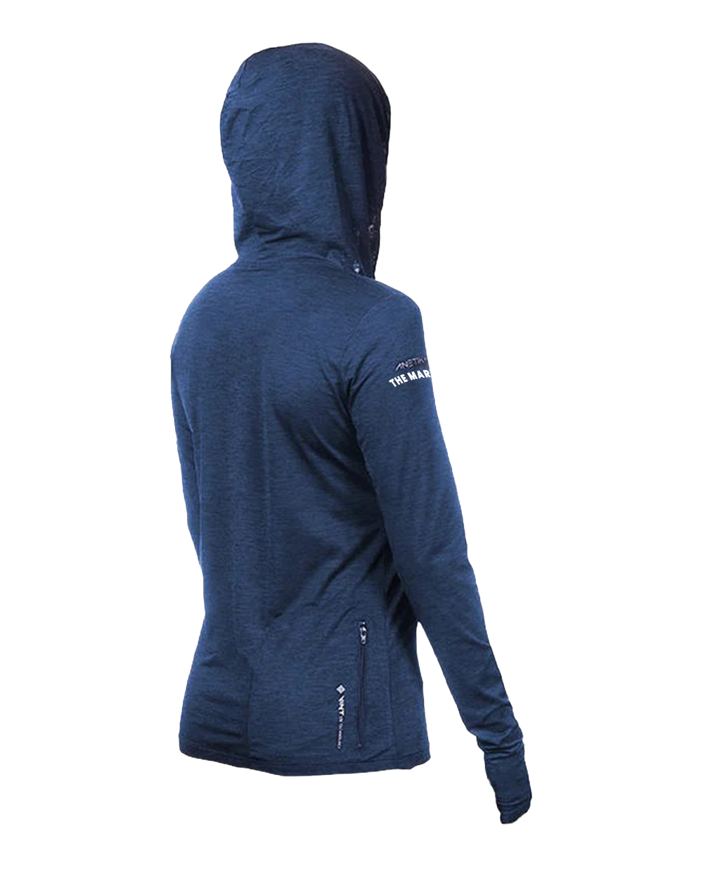 Female White Marlin Anetik Pro Tech Hooded Long Sleeve T-Shirt