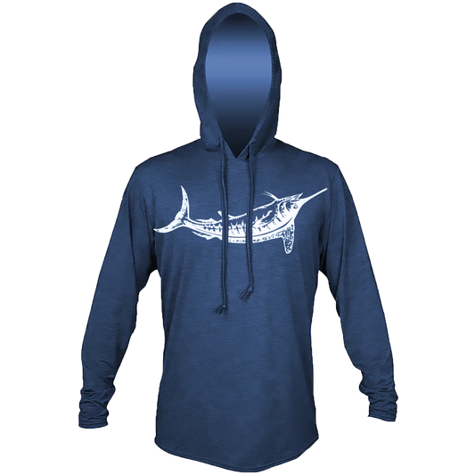 White Marlin Anetik Pro Tech Hooded Long Sleeve T-Shirt