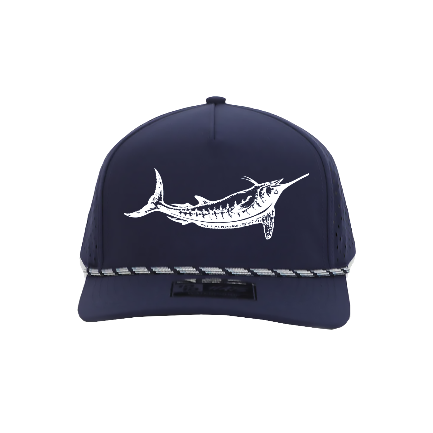 White Marlin 10/10 Hat Heat Pressed "Just The Fish"
