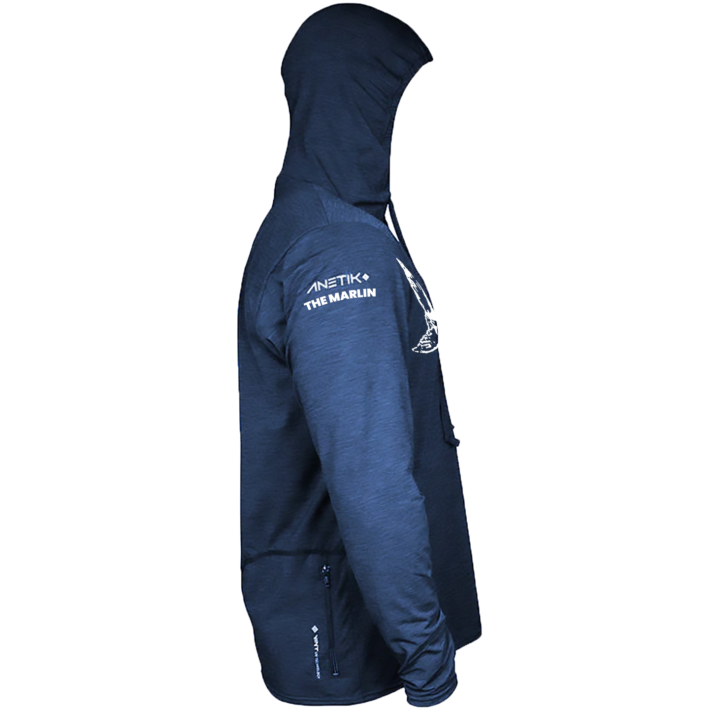 White Marlin Anetik Pro Tech Hooded Long Sleeve T-Shirt