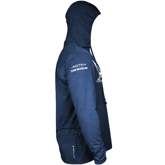 White Marlin Anetik Pro Tech Hooded Long Sleeve T-Shirt